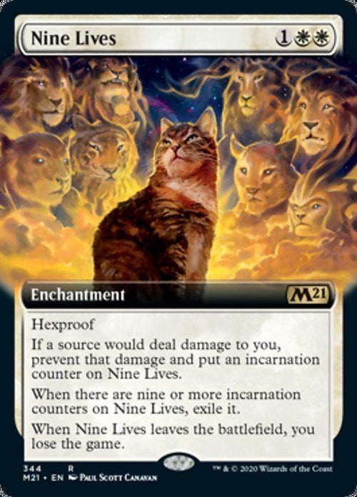 FOIL EXTENDED ART - Nine Lives 344 - Core Set 2021-Cherry Collectables