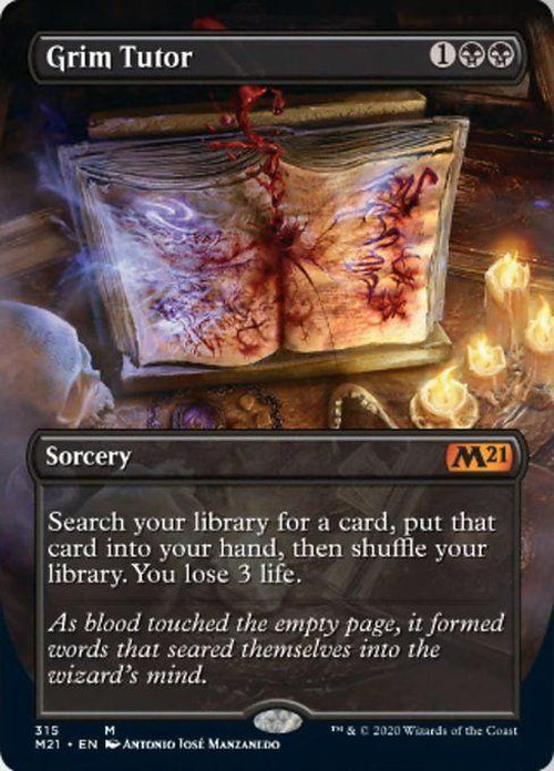FOIL BORDERLESS - Grim Tutor 315 - Core Set 2021-Cherry Collectables