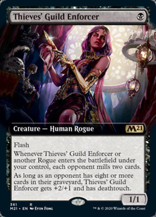 FOIL EXTENDED ART - Thieves' Guild Enforcer 361 - Core Set 2021-Cherry Collectables