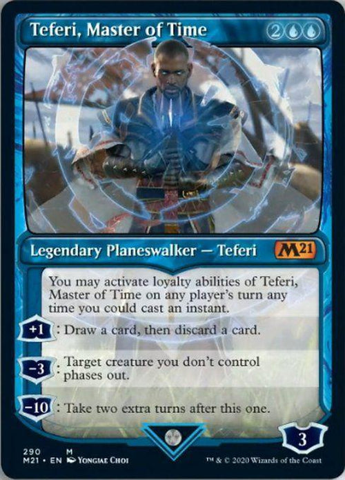SHOWCASE - Teferi, Master of Time 290 - Core Set 2021-Cherry Collectables