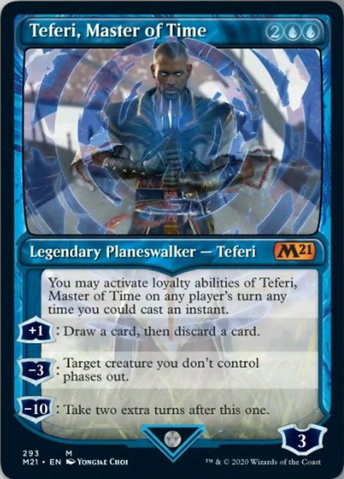 FOIL SHOWCASE - Teferi, Master of Time 293 - Core Set 2021-Cherry Collectables