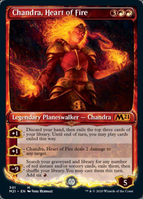 SHOWCASE - Chandra, Heart of Fire 301 - Core Set 2021-Cherry Collectables