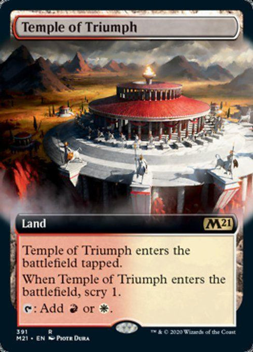 FOIL EXTENDED ART - Temple of Triumph 391 - Core Set 2021-Cherry Collectables