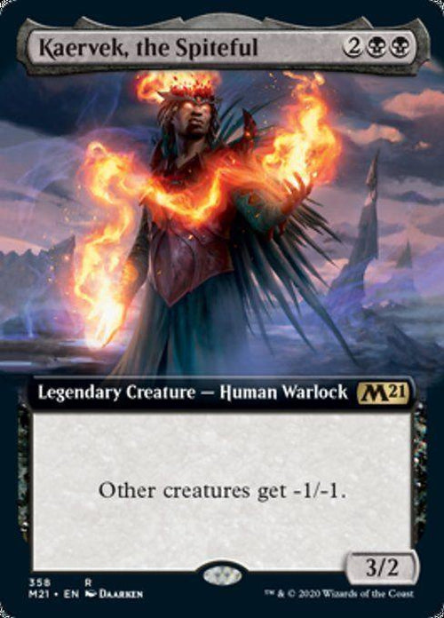 FOIL EXTENDED ART - Kaervek, the Spiteful 358 - Core Set 2021-Cherry Collectables
