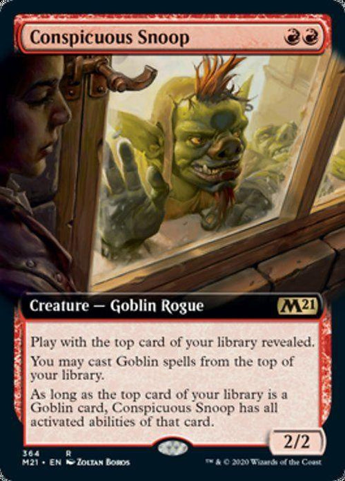 FOIL EXTENDED ART - Conspicuous Snoop 364 - Core Set 2021-Cherry Collectables