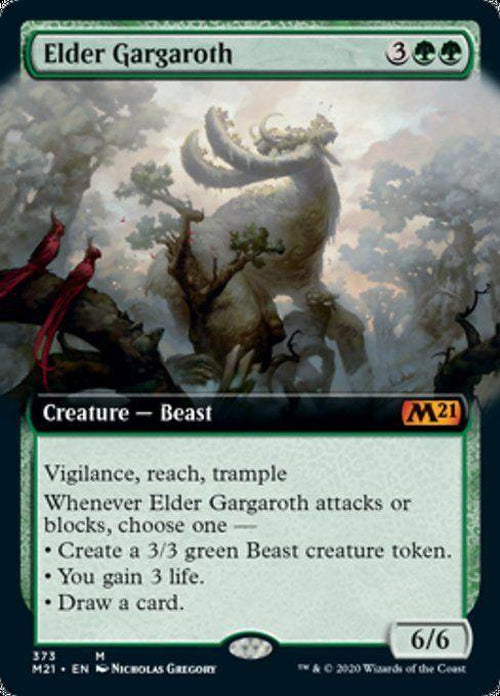 FOIL EXTENDED ART - Elder Gargaroth 373 - Core Set 2021-Cherry Collectables