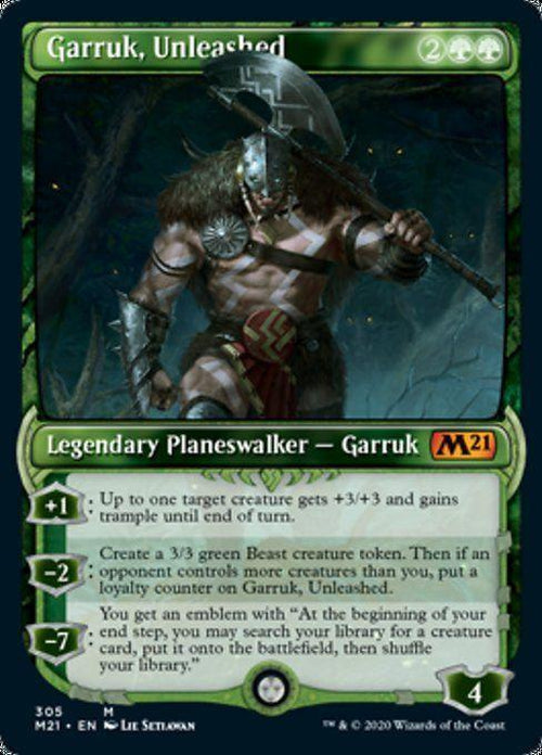 SHOWCASE - Garruk, Unleashed 305 - Core Set 2021-Cherry Collectables
