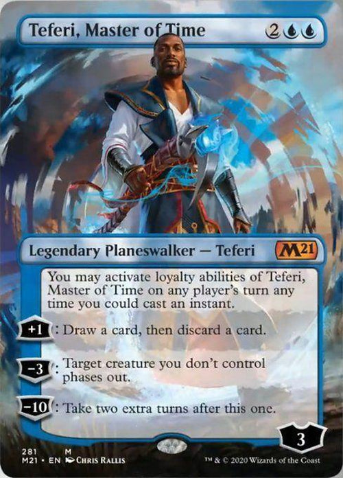 BORDERLESS - Teferi, Master of Time 281 - Core Set 2021-Cherry Collectables