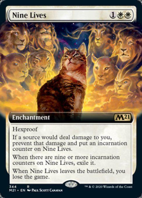 EXTENDED ART - Nine Lives 344 - Core Set 2021-Cherry Collectables