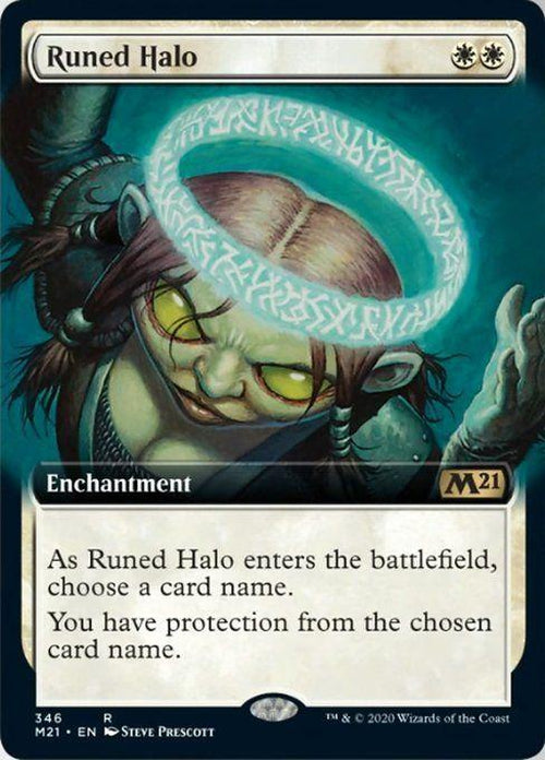 FOIL EXTENDED ART - Runed Halo 346 - Core Set 2021-Cherry Collectables