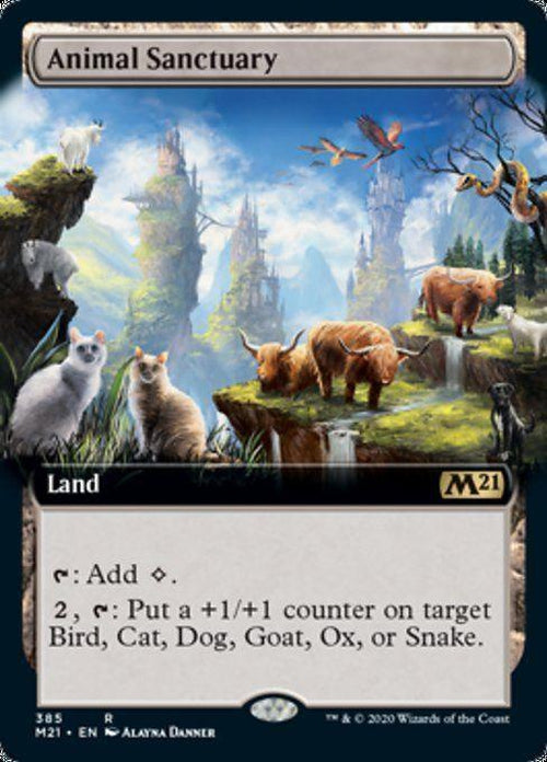 FOIL EXTENDED ART - Animal Sanctuary 385 - Core Set 2021-Cherry Collectables