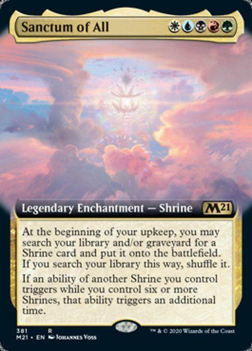 FOIL EXTENDED ART - Sanctum of All 381 - Core Set 2021-Cherry Collectables