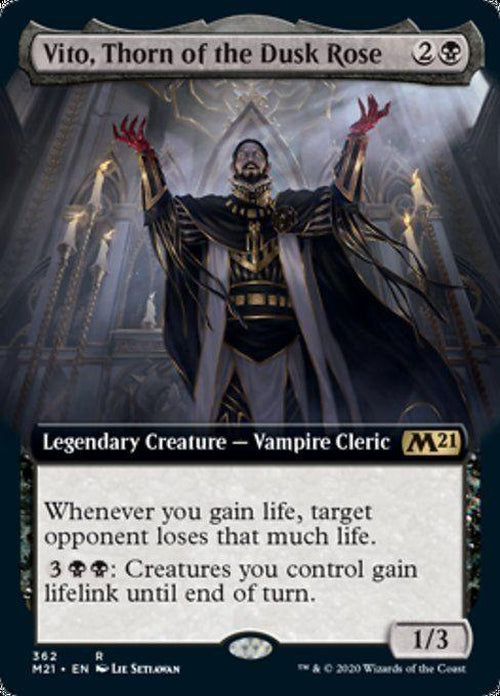 EXTENDED ART - Vito, Thorn of the Dusk Rose 362 - Core Set 2021-Cherry Collectables