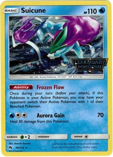 Suicune - 59/214 - Legendary Pokemon Stamp Holo Promo Sealed