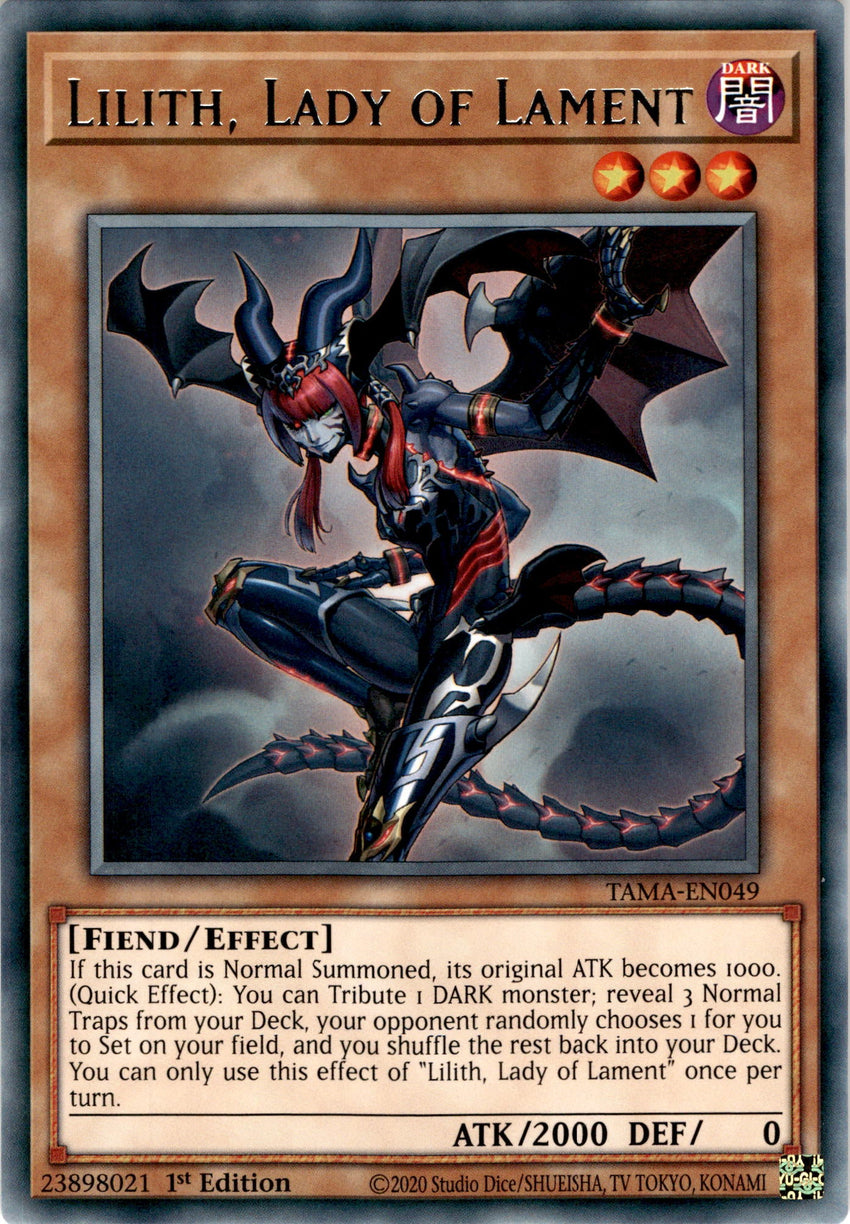 Lilith, Lady of Lament - TAMA-EN049 - Rare 1st Edition