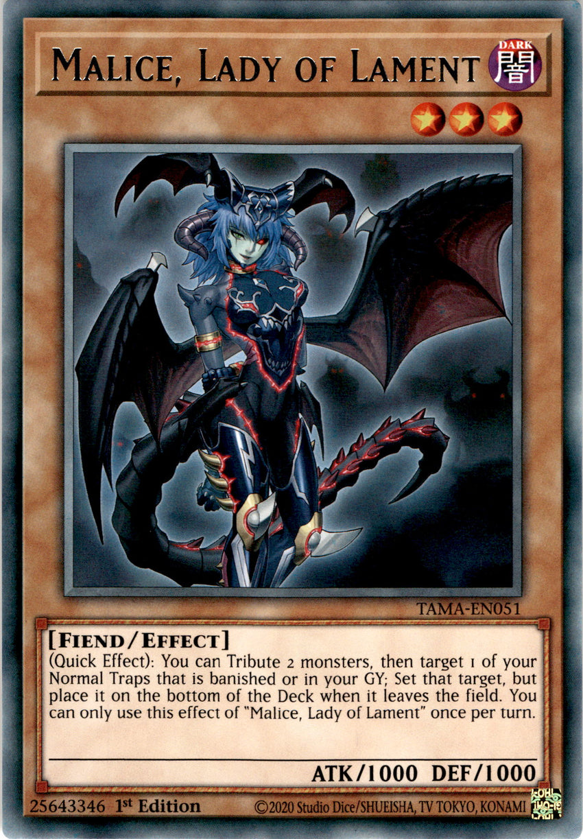 Malice, Lady of Lament - TAMA-EN051 - Rare 1st Edition