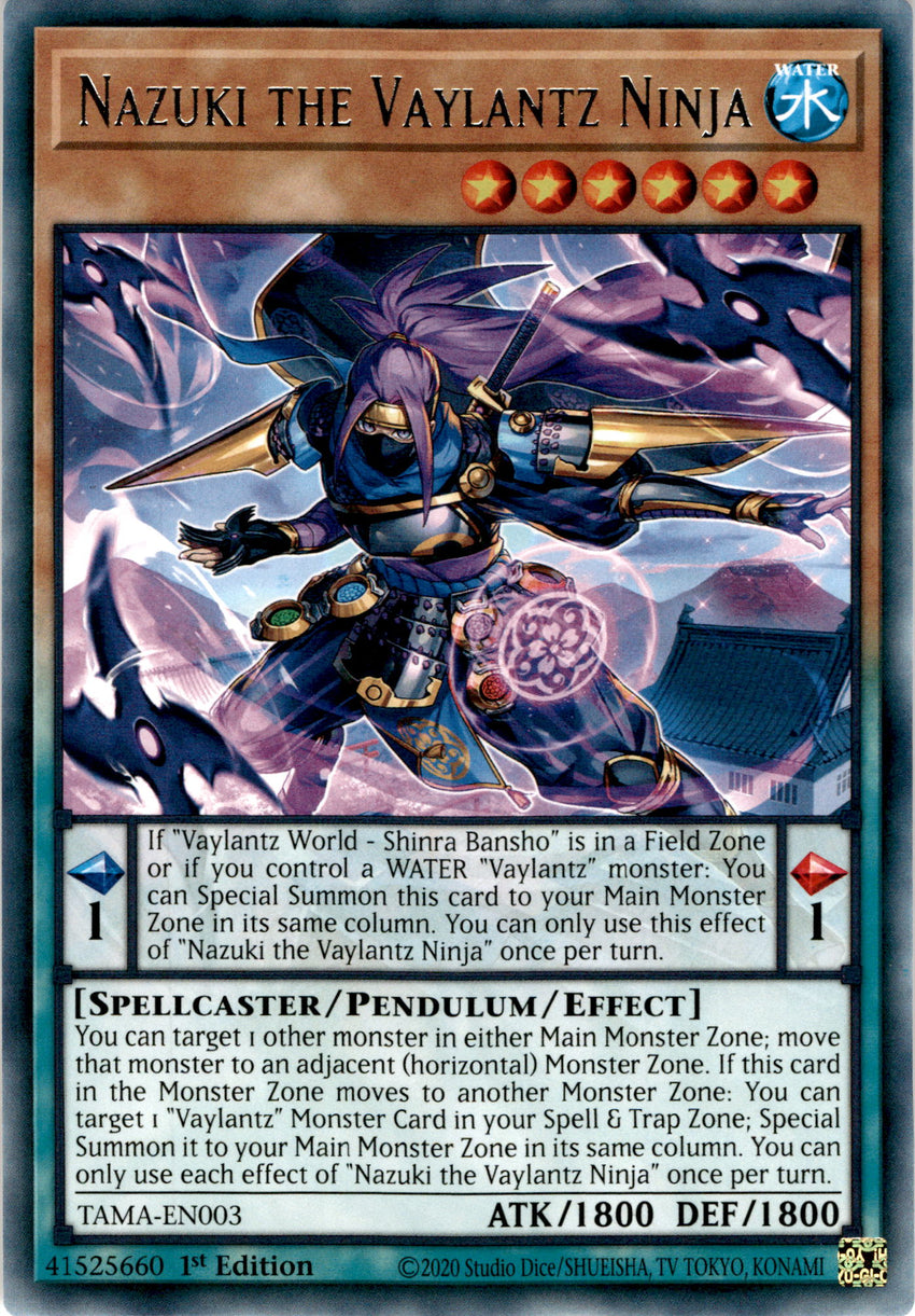 Nazuki the Vaylantz Ninja - TAMA-EN003 - Rare 1st Edition