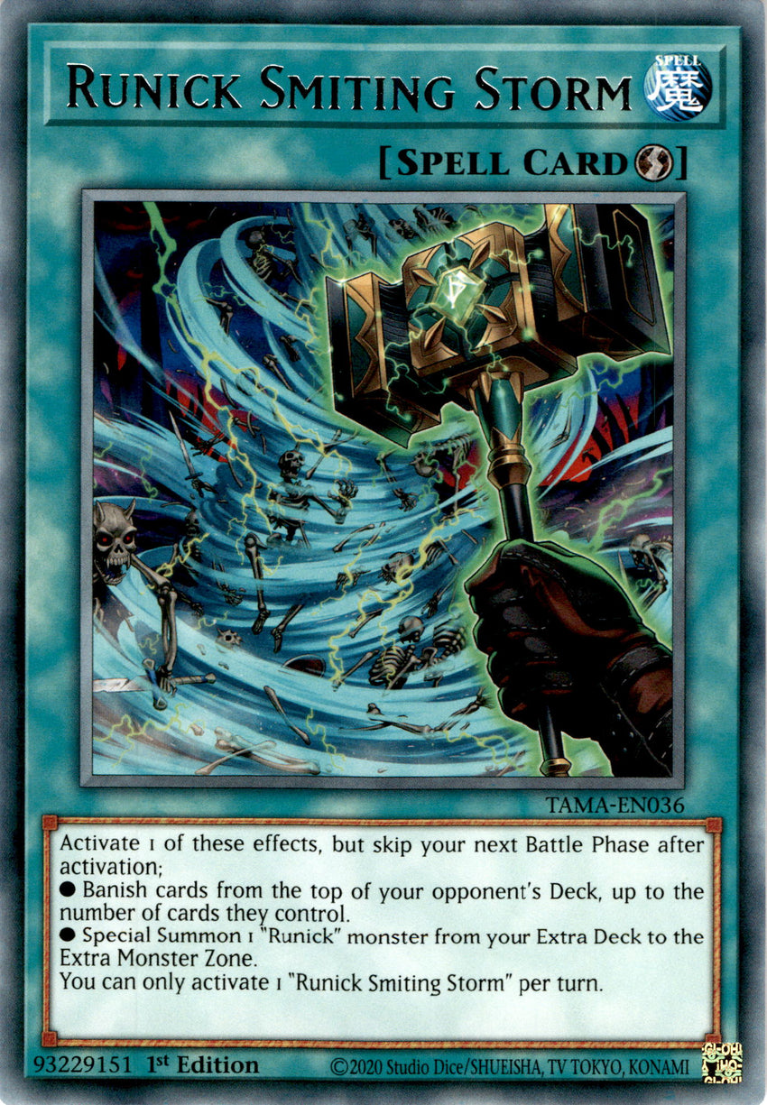 Runick Smiting Storm - TAMA-EN036 - Rare 1st Edition