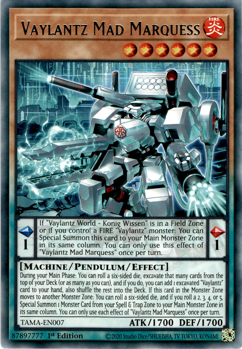 Vaylantz Mad Marquess - TAMA-EN007 - Rare 1st Edition