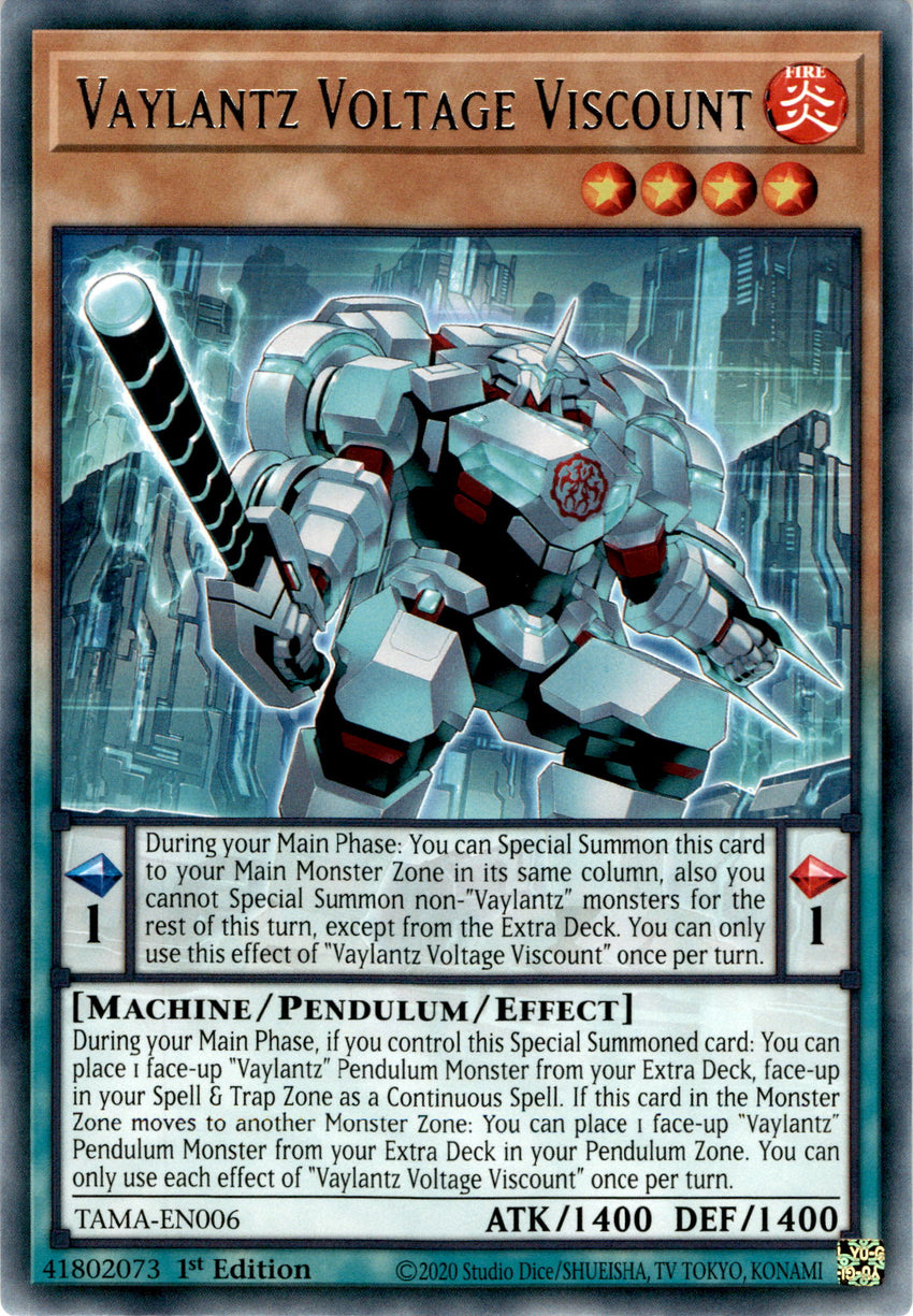 Vaylantz Voltage Viscount - TAMA-EN006 - Rare 1st Edition