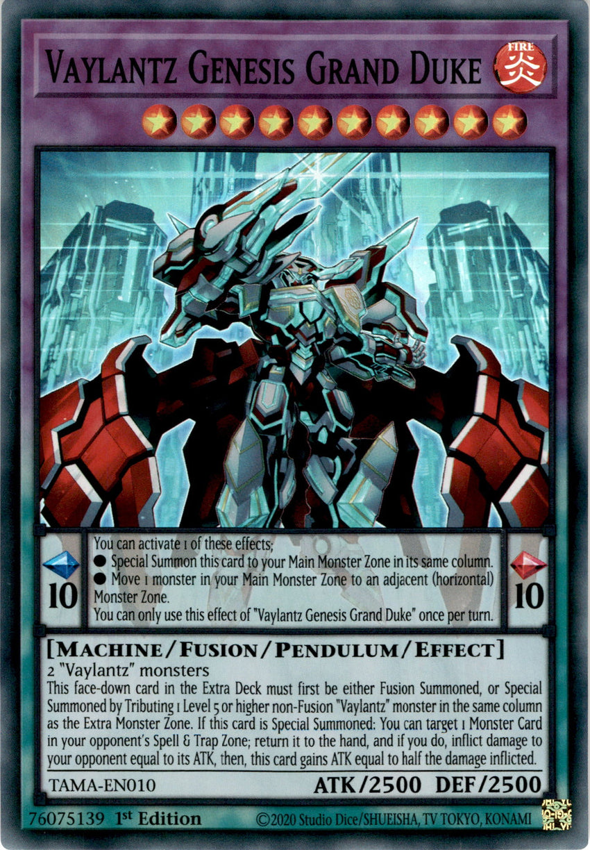 Vaylantz Genesis Grand Duke - TAMA-EN010 - Super Rare 1st Edition