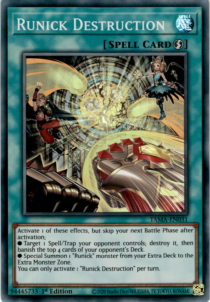 Runick Destruction - TAMA-EN031 - Super Rare 1st Edition
