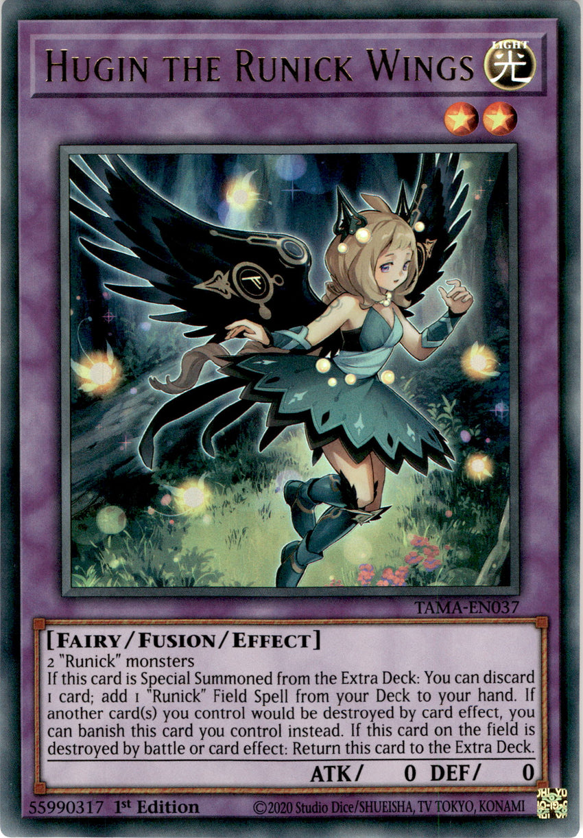 runick cards yugioh Hugin The Runick Wings - Tama-en037