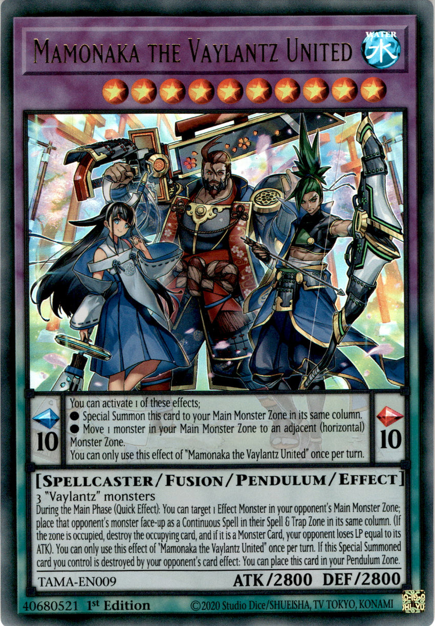 Mamonaka the Vaylantz United - TAMA-EN009 - Ultra Rare 1st Edition