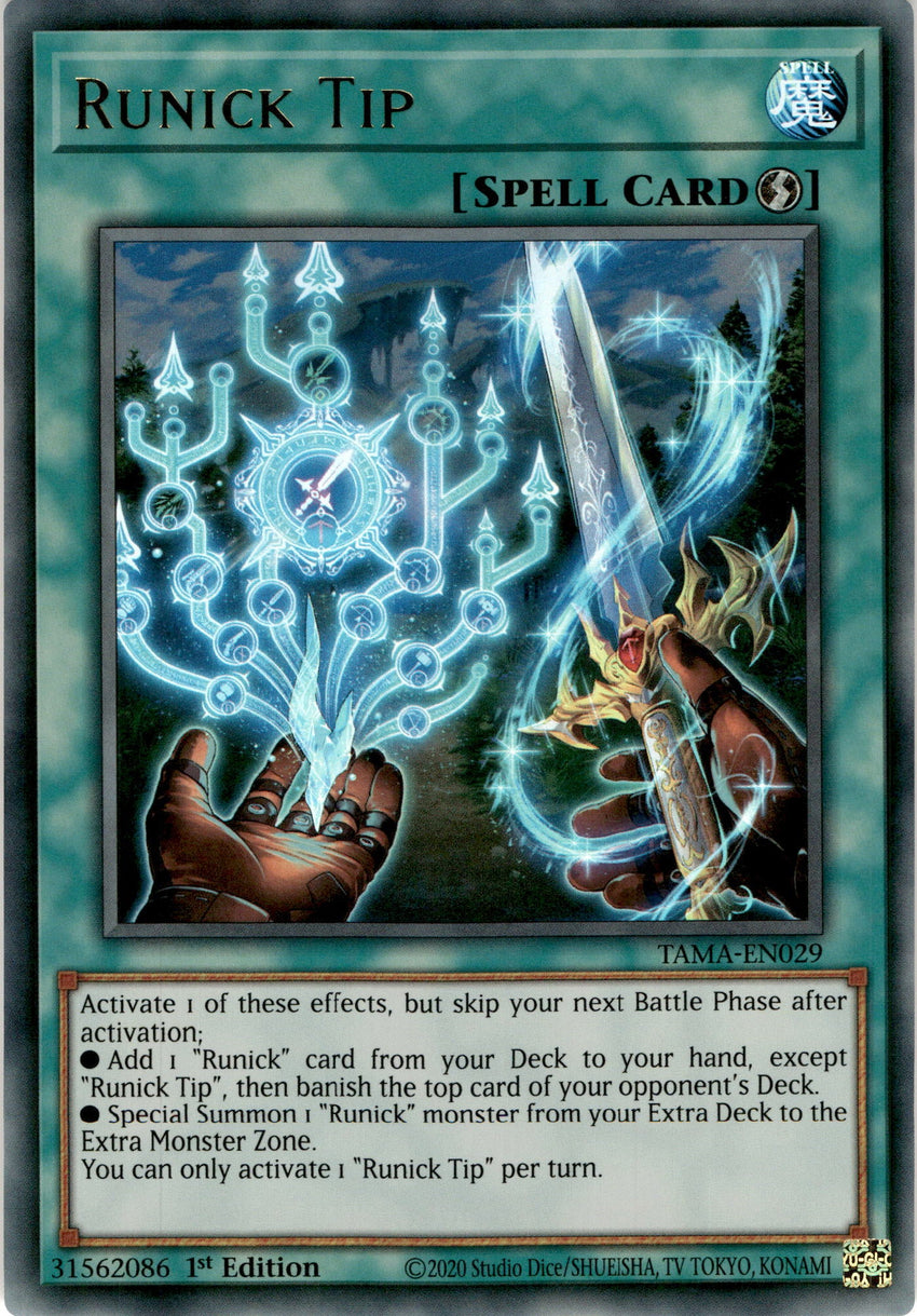 Runick Tip - TAMA-EN029 - Ultra Rare 1st Edition