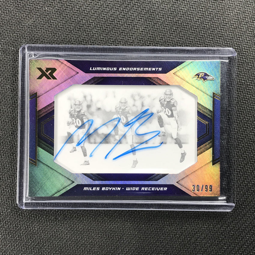 2019 XR MILES BOYKIN Rookie Luminous Endorsements Auto 30/99-Cherry Collectables