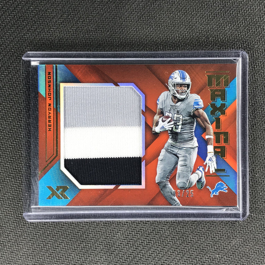 2019 XR KERRYON JOHNSON Maximal Patch Orange 3/25-Cherry Collectables