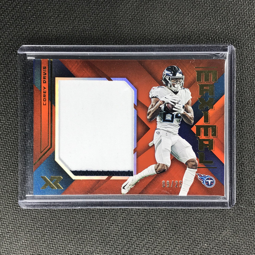 2019 XR COREY DAVIS Maximal Patch Orange 9/25-Cherry Collectables