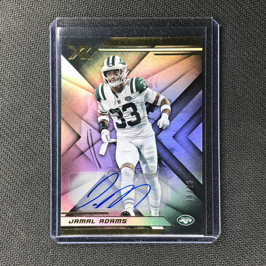 2019 XR JAMAL ADAMS Silver Auto 16/25-Cherry Collectables