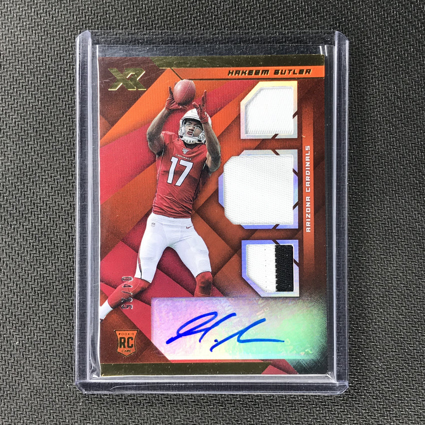2019 XR HAKEEM BUTLER Rookie Triple Jersey Patch Auto 4/25-Cherry Collectables